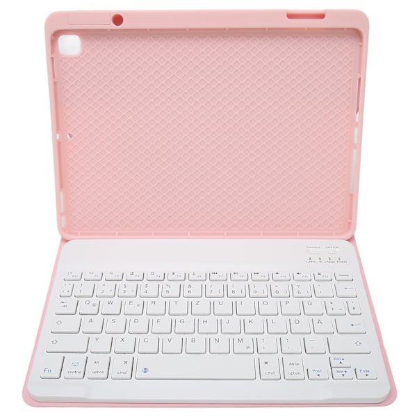 Tabletttangentbord DE-layout BT-anslutning 180mAh batteri Skyddande fodral Trådlöst tangentbord för IOS Tablet Air 3 Pro 10.5 tum Rosa