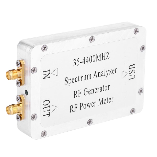 35-4400MHz Spektrumanalysator Aluminiumlegering Shell Sweep Signal Kilde Effektmeter