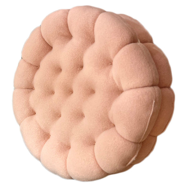 Cookie Kudde Söt Mjuk Andas PP Bomull Fyllning Sittdyna för sovsal Sovrum Sängbord 450g Strawberry Pink