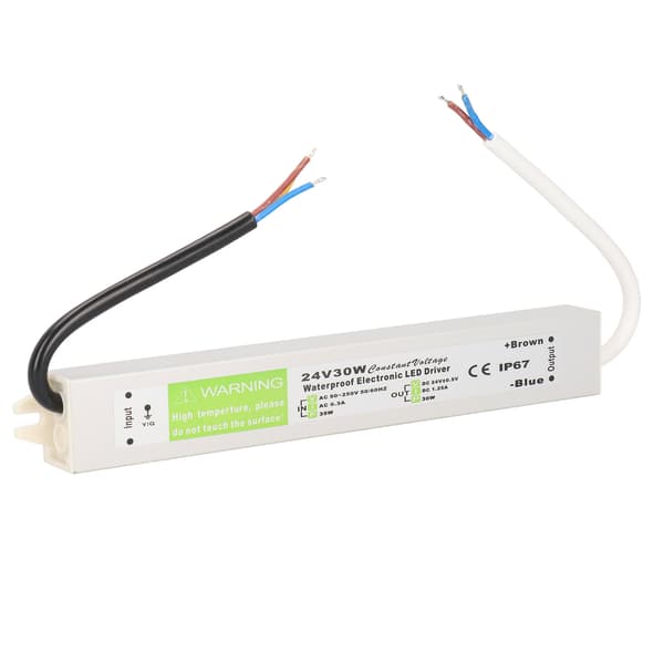 30W AC90‑250V vandtæt strømforsyningstransformatoradapter Slank LED-strømforsyningsdriver DC24V