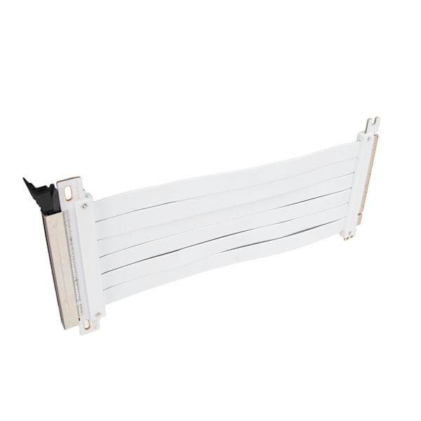 PCIE 3.0 X16 förlängningskabel hög skärmande egenskap 180 grader flexibel PCIE 3.0 förlängningskabel för grafikkort Vit 40cm/15,7in