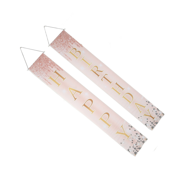 2 stk. Tillykke med fødselsdagen veranda skilt, tårebestandig rosa tema lampe Glitter Fødselsdag baggrundsskilt til hjem have indretning