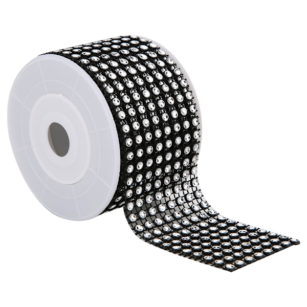 3ST Rhinestone Mesh Roll Shiny Diamond Wrap Ribbon Trim DIY Handgjord dekoration Svart