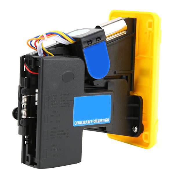 Jämförande myntväljarlåda Acceptor CPU med LED Light Flip Cover för Game Machine Yellow