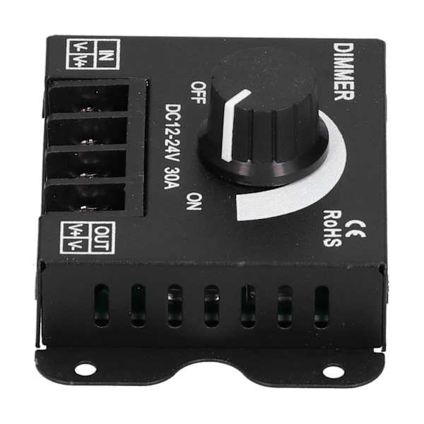 Dimmer LED Enfarvet Lys Justeringsknap til Lysstyrke Switch Udstyr DC 12-24V 30A