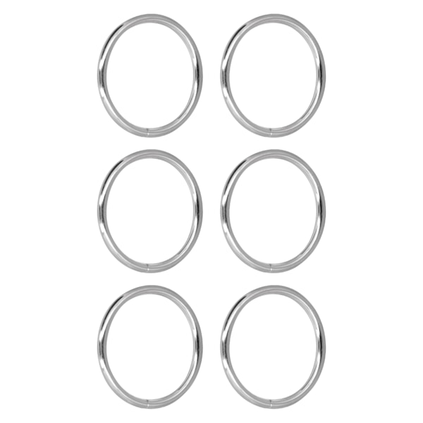 50 kpl Metallirengas Kestävä Vahva Rauta Monitoiminen Kiiltävä Vaalea Väri Metalli O-renkaat DIY-projekteille 32x3 mm Hopea