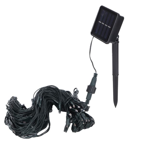 Solar LED Net Mesh String Light Udendørs Vandtæt Ferie Dekorative Lys (1,5 m x 1,5 m) Varm Hvid