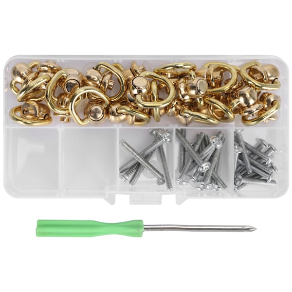 Nagelnit napphuvudknappar med D-ring hantverksdekoration DIY-tillbehör