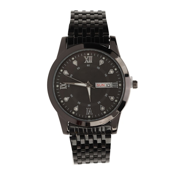 Herre-ur med Quartz-værk, Dag/Dato, Vandafvisende, Casual, Luksuriøst, Lysende, Mode, Dress-ur med Alloy-armbånd til Forretning, Sort