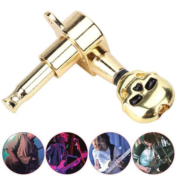 6 st Tuning Peg Gyllene skalle Formad elektrisk gitarr Maskinhuvud String Tuner Key