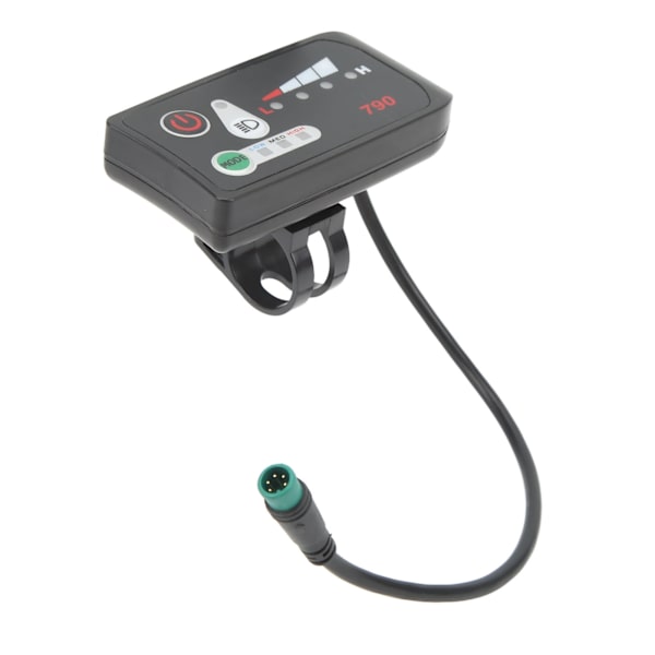 Elcykel LED Power Display Panel Elcykel Modifiering Display Mätare med vattentät 5P hankontakt för 22,2 mm styre 48V