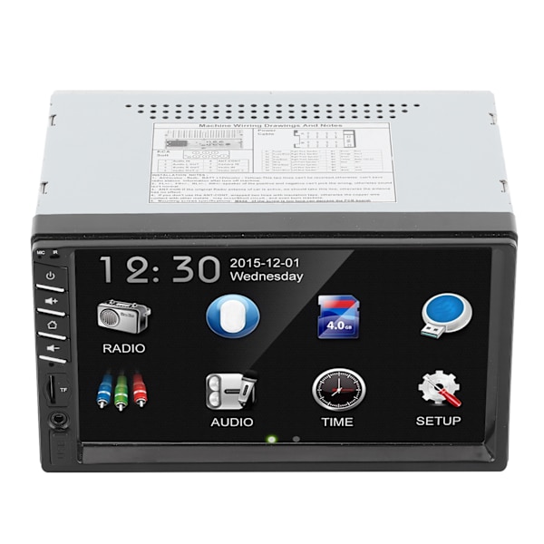 2Din auton MP5-soitin 7 tuuman kosketusnäyttö HD FM-radio Stereokaiutin Bluetooth handsfree