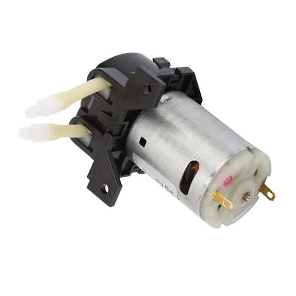 D-2 2*4 mm DC 12V DIY peristaltisk væskepumpe Doseringspumpe for laboratorieanalyse (svart)