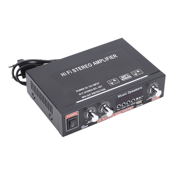 Mini Bluetooth Intelligent Digital Forstærker med Fjernbetjening EU Stik 220V
