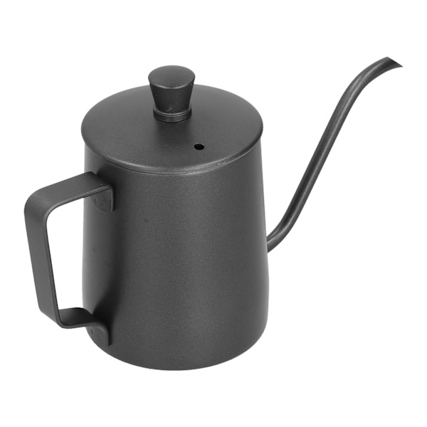 350 ml PTFE-kaffekokare med lock 304 rostfritt stål hälla över kaffekanna för hemmakontor Svart
