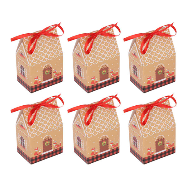 24 stk julegaveesker hardt papir klassisk mønster robust struktur julegaveeske for fest bryllup bursdag