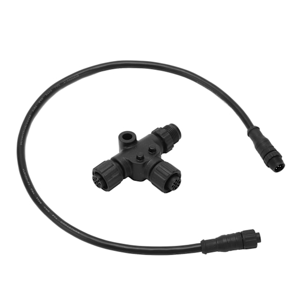 For NMEA 2000 Drop Backbone-kabel med T-kontakt 5-pins vanntett M12 0,5 m for Garmin Networks