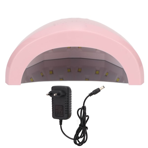 UV LED Neglelakk Lampe Intelligent Infrarød Sensor Berøringsskjerm Rosa UV Lampe Negletørker 100‑240V EU Plugg