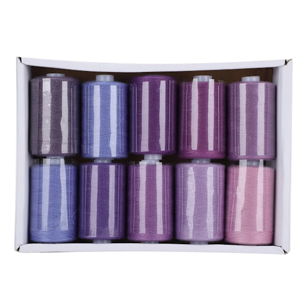 10 rullan ompelulankasetti kotitalous Pagoda-langat DIY-tarvikkeet 300 jaardia 402 Violetti