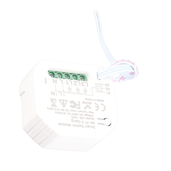 Smart Light Switch Module WiFi Home Light Switch Control 3 Gang Wireless Support Smart Speaker för Tuya