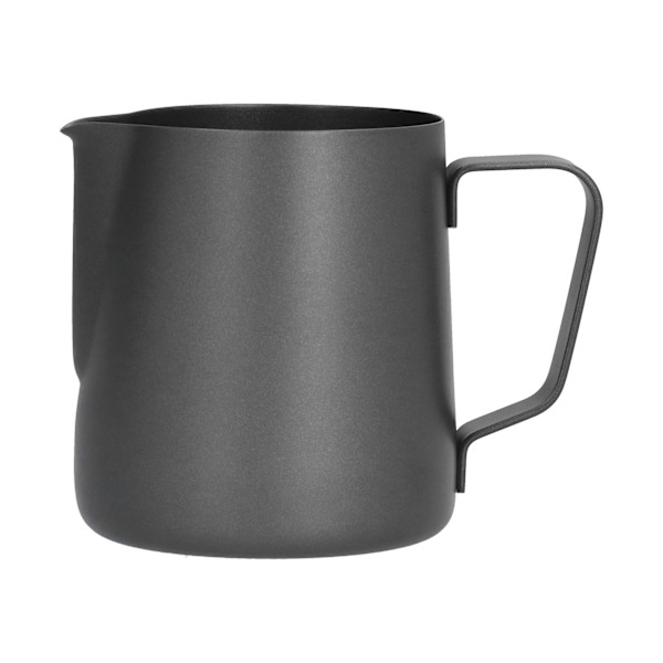 400 ml PTFE Mælkeskummerkande med spids mund i rustfrit stål Kaffekande til hjemmet Sort