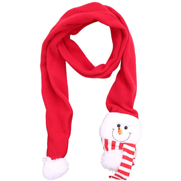 Jul dekorativ scarf vinter söt julsnögubbe scarf present för pojkar flickor