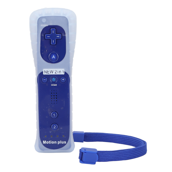 Fjärrkontroll Vibration Ljud Funktion Spelhandtag Spelkonsol Tillbehör med Motion Plus för Wii UDark Blue