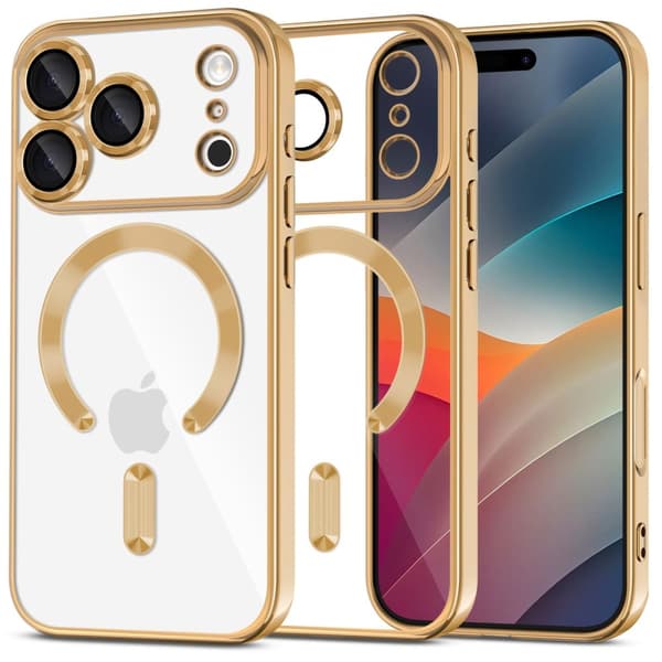 【NX】Tech-Protect Kompatibel med iPhone 17 Pro Deksel MagSafe MagFlex Shiny Gold 60