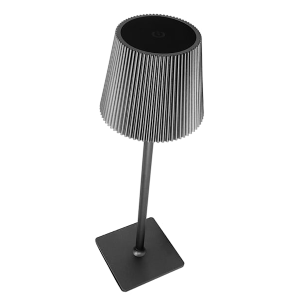Sladdlös LED-bordslampa i metall, touch-bordslampa, bärbar, uppladdningsbar, 3 färgtemperaturer, svart