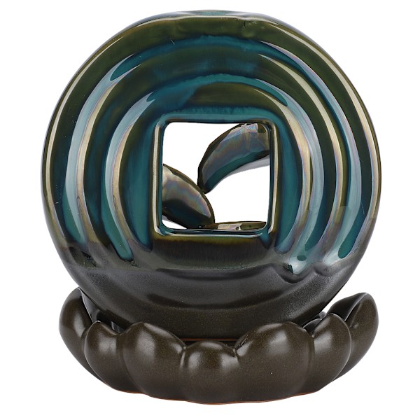 Tilbagefald Røgelsebrænder Vandfald Lotus Base Keramisk Holder Aromaterapi Ornament Hjem Deco