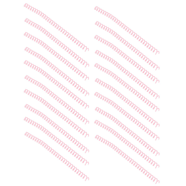 20 st spiralbindningsspolar 30 ark ABS-plast spiralbindningsryggar för pappersvaror Rosa