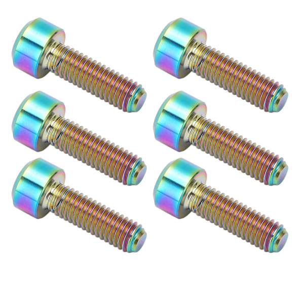 6 stk M5x16mm Sykkelstyre Skruer Titan Legering Sykkel Styre Bolter for Terrengsykkel Fargerik