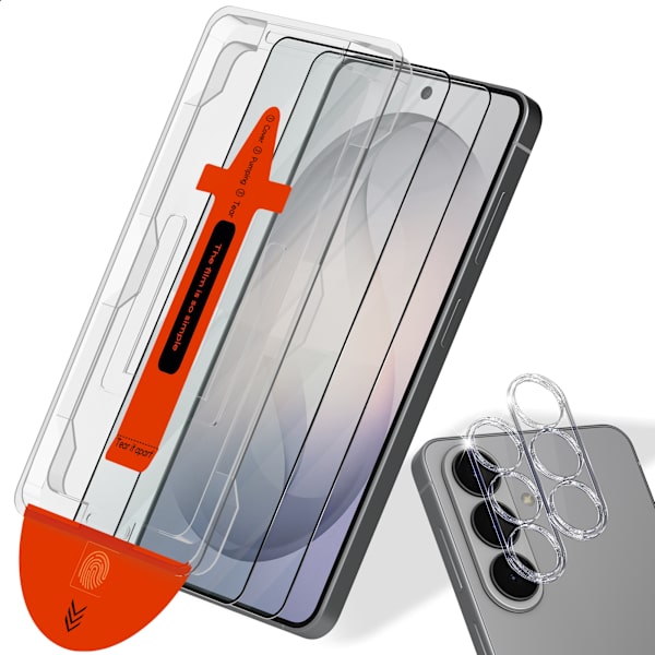 【NX】2-Pack Compatible with Samsung S26 Plus Screen Protector & 2-Pack Lens Protector - Tempered Glass | [Automatic Installation] - Bubble-Free