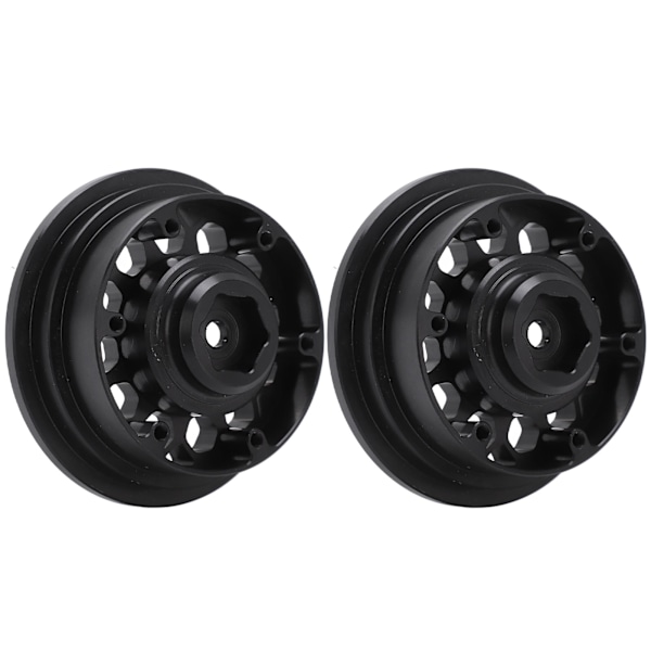2st RC hjulnavsfälg Professionell aluminiumlegering hjulnavset för Axial SCX6 1/6 RC bil Balck