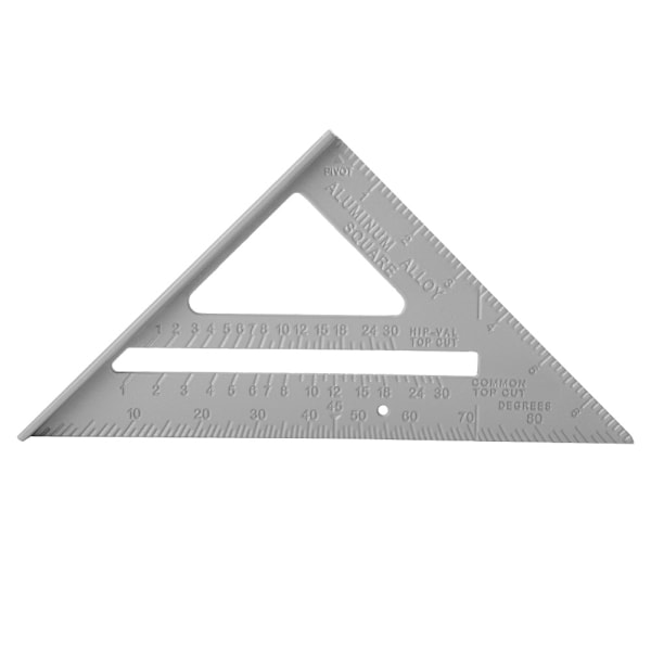 7" triangellinjal av aluminiumlegering Träbearbetning 45/90 graders mätverktyg