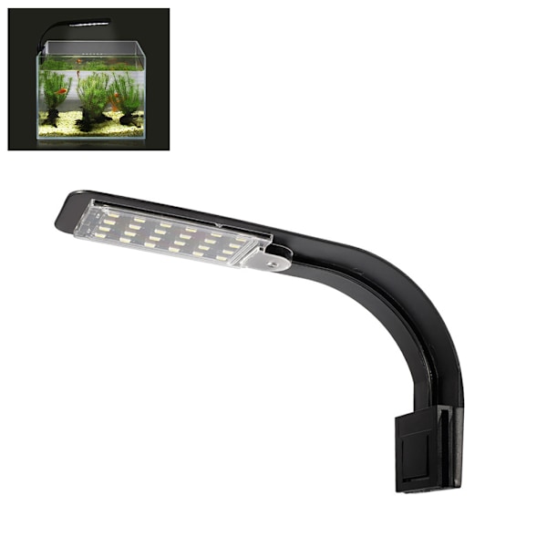 10W Ultra Tynd LED Akvarielys Højlys Akvarielampe med Klemme
