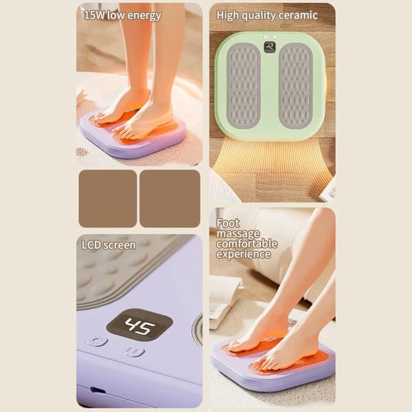 Rechargeable Heated Foot Massage Pad Green