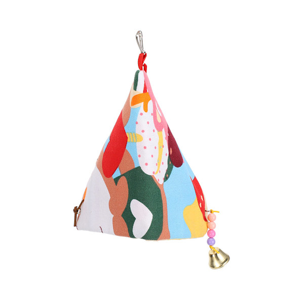 Parrot Swing Nest Open Nest Parrot Platform Dubbel Canvas Triangel Träskydd för fågelSmall storlek