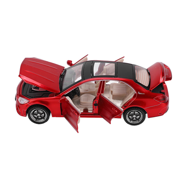 1/32 Metalliseos Valmistettu Leikkiauto Vetoauto Leikkiauto Äänellä ja Valolla Pojille ja Tytöille Lahja Punainen