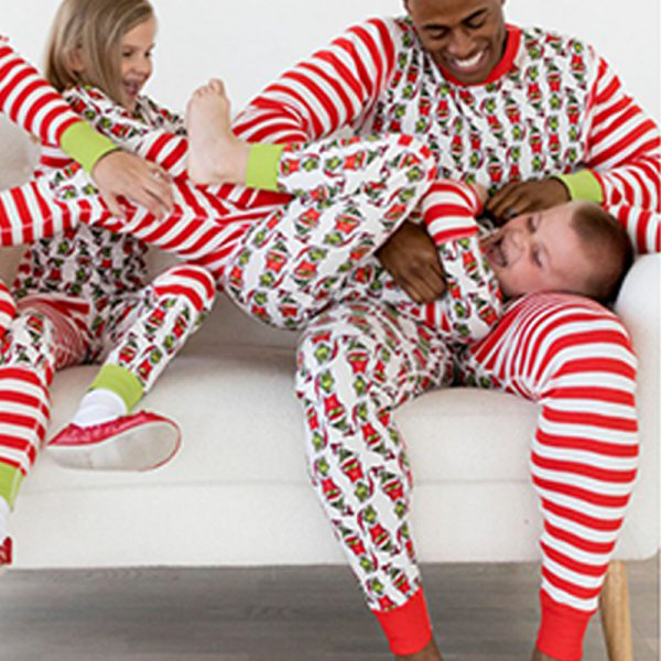 Jul familj matchande pyjama kostym pojkar och flickor baby isä Dad L