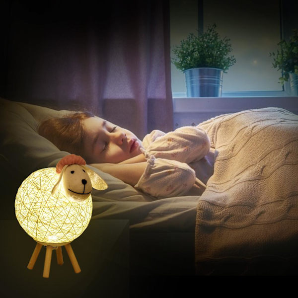 Sööt LED-Öölamp Fårrotting Laualamp USB Öölamp Kodumaale Lapse Tuba Magamistuba Elutuba