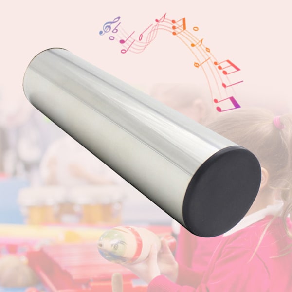 Sand Shaker Maracas Round Hammer Rattle Percussion Instrument för att spela Accompany Silver Color