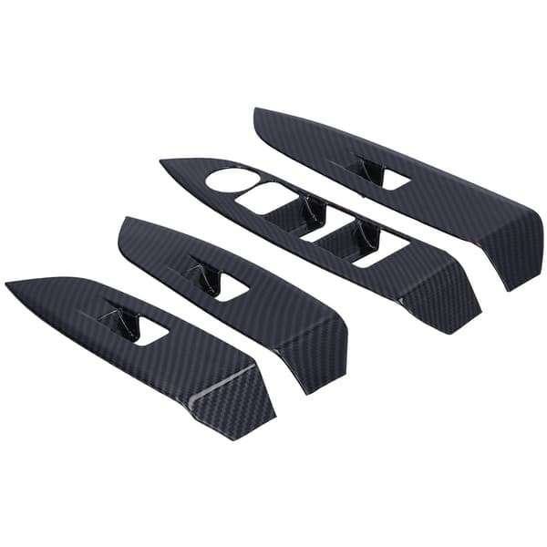 4 STK Vindusbryterpaneldeksel Karbonfibererstatning for Mazda CX‑3 CX3 2016‑2021