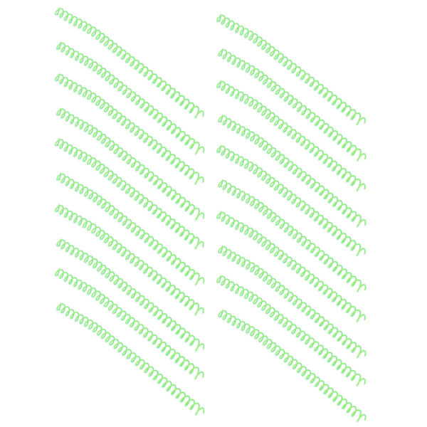 20 stk spiralbindningsspoler 30 ark ABS plast spiralbindningsrygge til papirvarer Work Green
