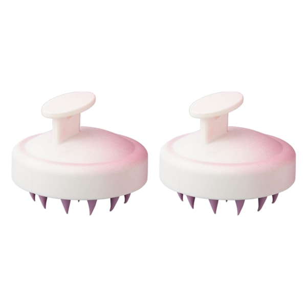 2st Hårmassager för hårbotten Förbättra blodcirkulationen Exfoliator Silikon hårbottenmassager Schampoborste Scrubber för hårbotten Lila