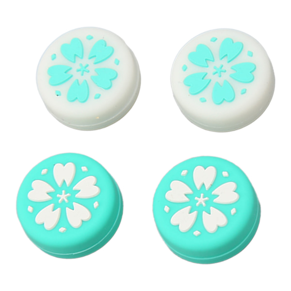 4st Tumgreppslock för Switch Soft Silikon Förhindra glidning Joystick Caps Tumstick Caps för Switch Lite Blue