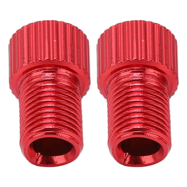 2st/set Presta till Schrader cykelventilomvandlare Slitstark mountainbikepumpadapter Röd