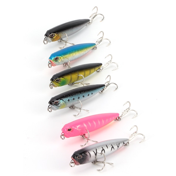 Topwater Pencil Fiske Lokkemiddel Flytende kunstig penn Hard Bait Fish Wobblers 3D Øyne