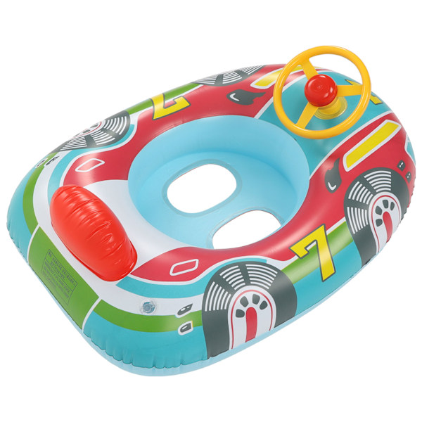 Yacht Pool Float Uppblåsbar Yacht Ratt PVC Anti läckage Ben Hål Småbarn Simflottor för Simning Sommar Blå Botten
