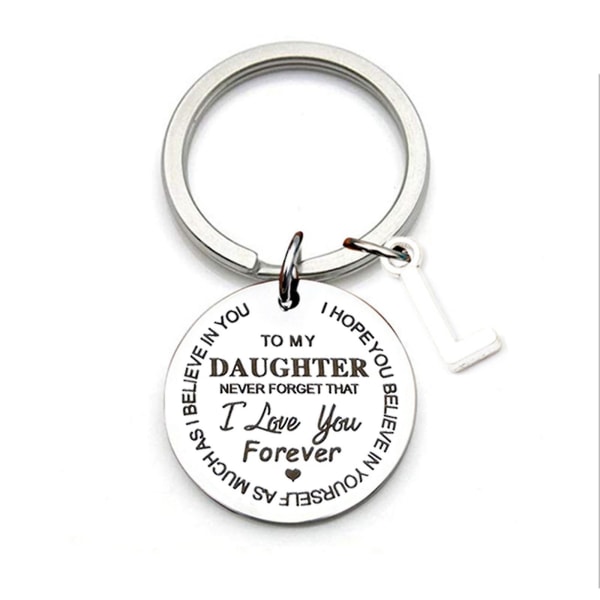 Till min son/dotter inspirerande presentnyckelring Glöm aldrig att jag älskar dig för alltid bästa pappa L To Daughter